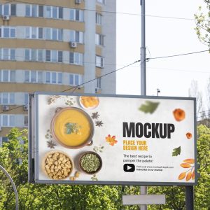 Банер із рекламою закладів харчування